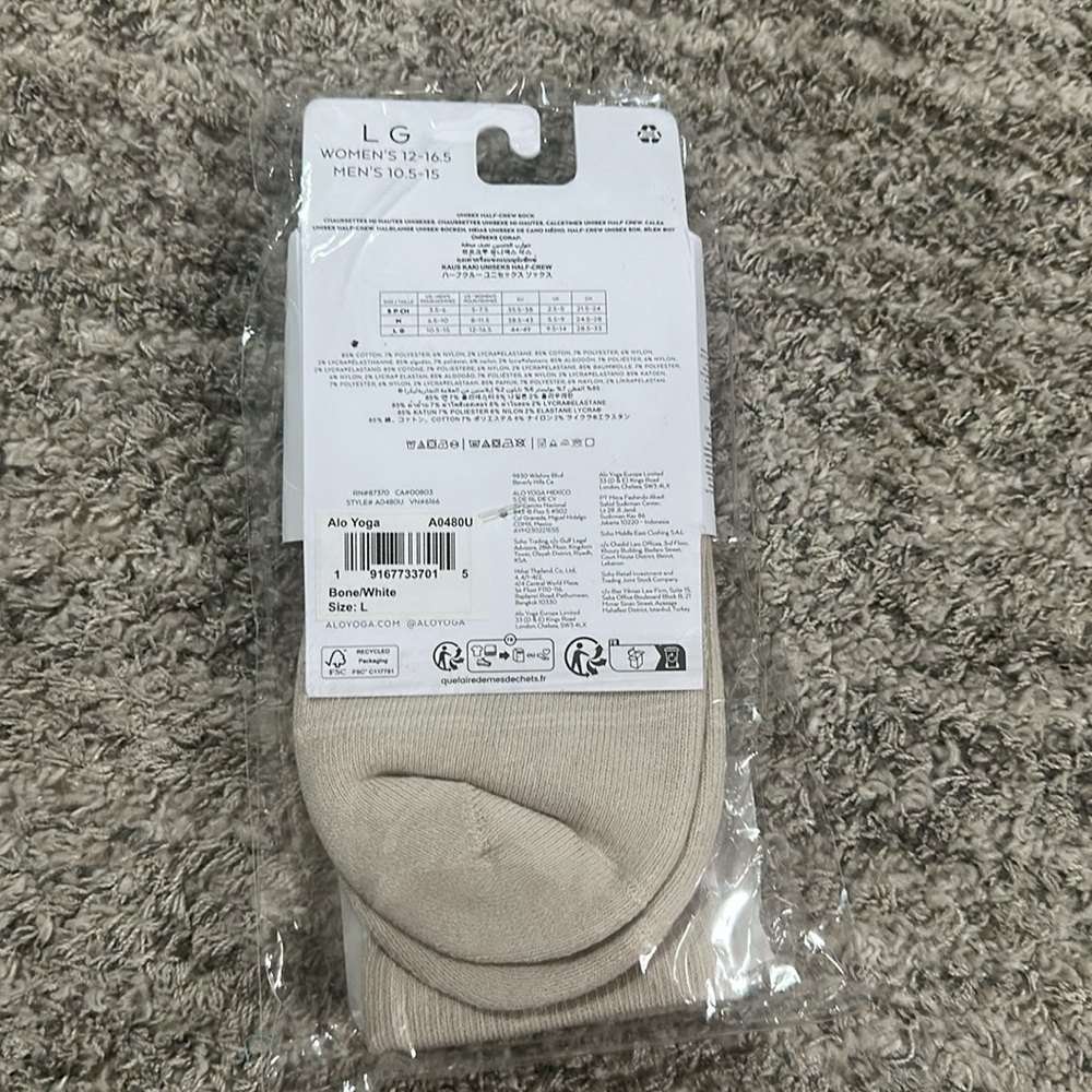 alo Unisex Half-Crew Throwback Sock - Picture 6 of 6